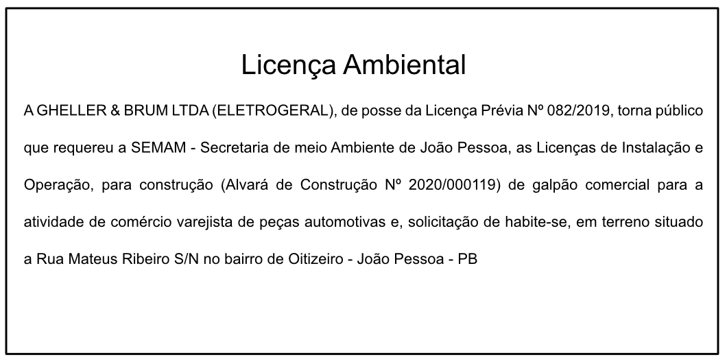 GHELLER & BRUM LTDA – LICENÇA AMBIENTAL