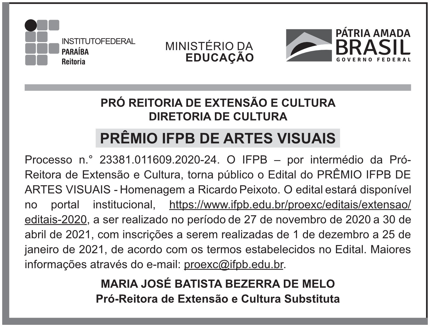 PRÊMIO IFPB DE ARTES VISUAIS