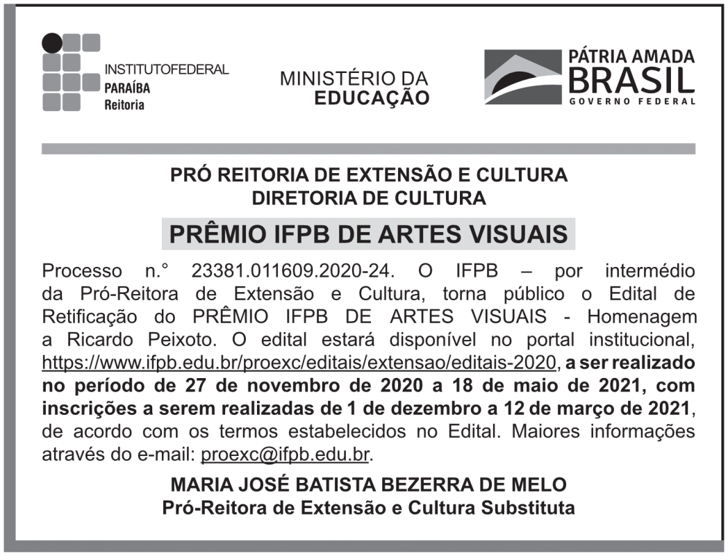 IFPB – PRÊMIO IFPB DE ARTES VISUAIS