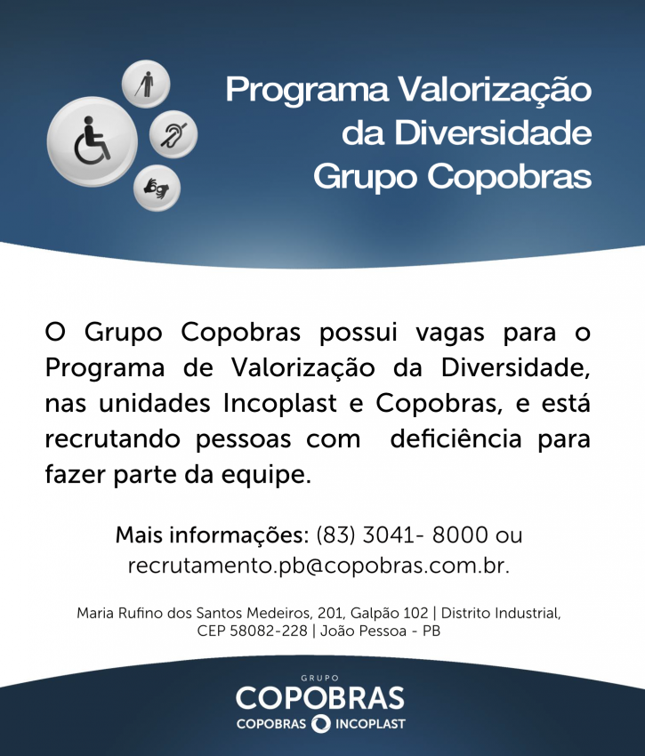 Grupo Copobrás – VAGA PCD