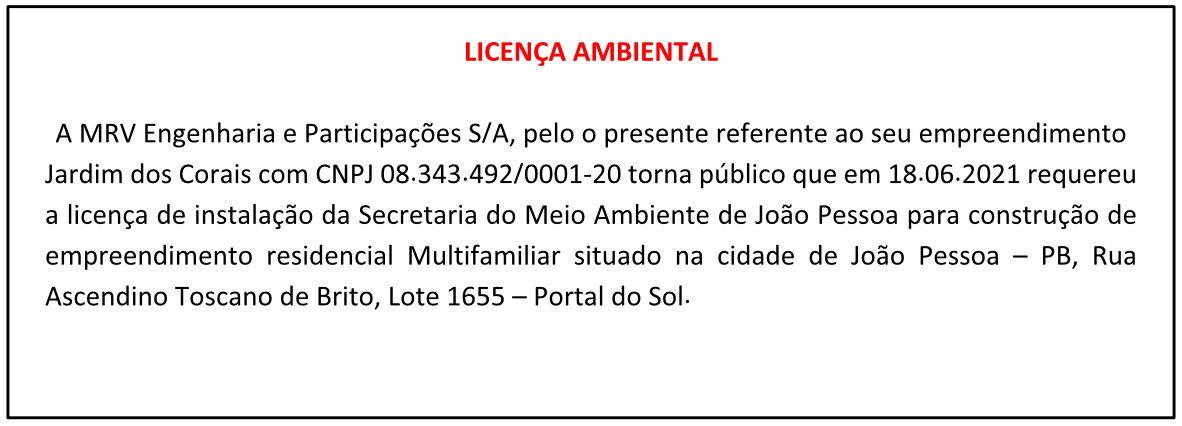 MRV Engenharia e Participações S/A – Licença Ambiental