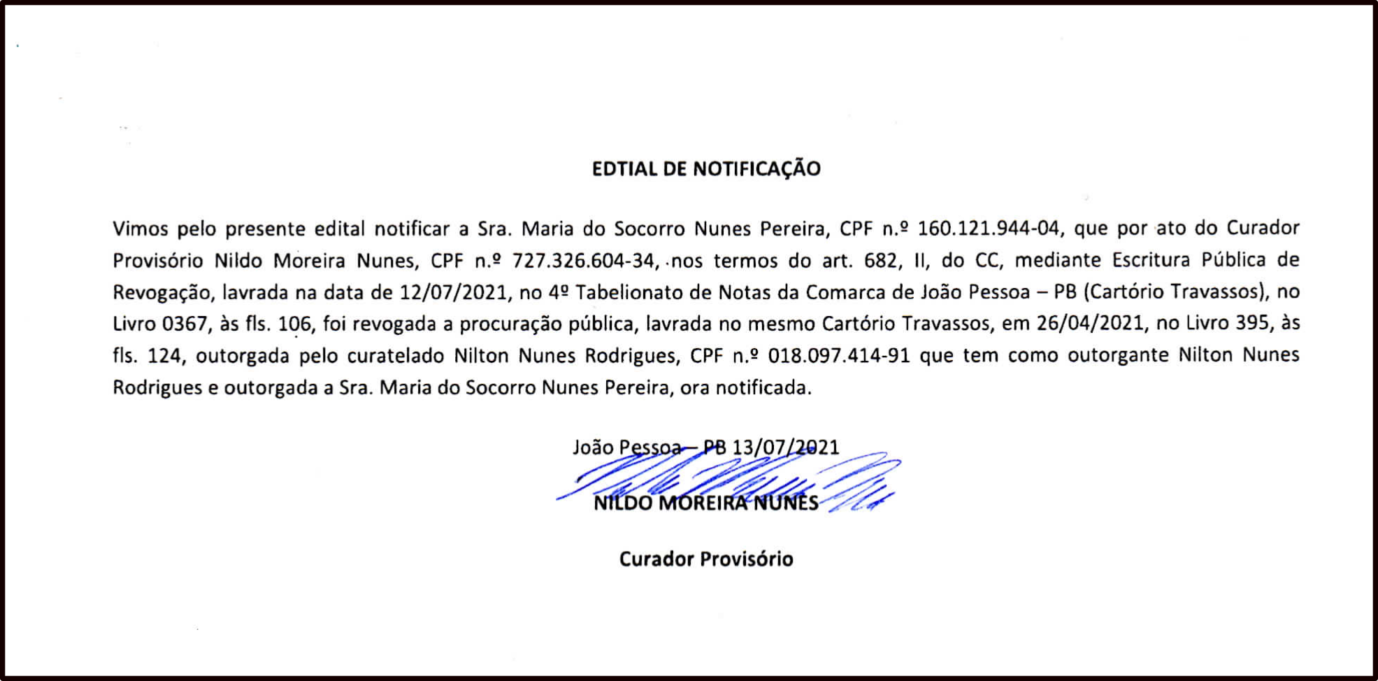 Edital de Notificação