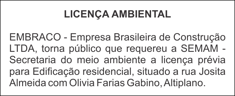EMBRACO – LICENÇA AMBIENTAL