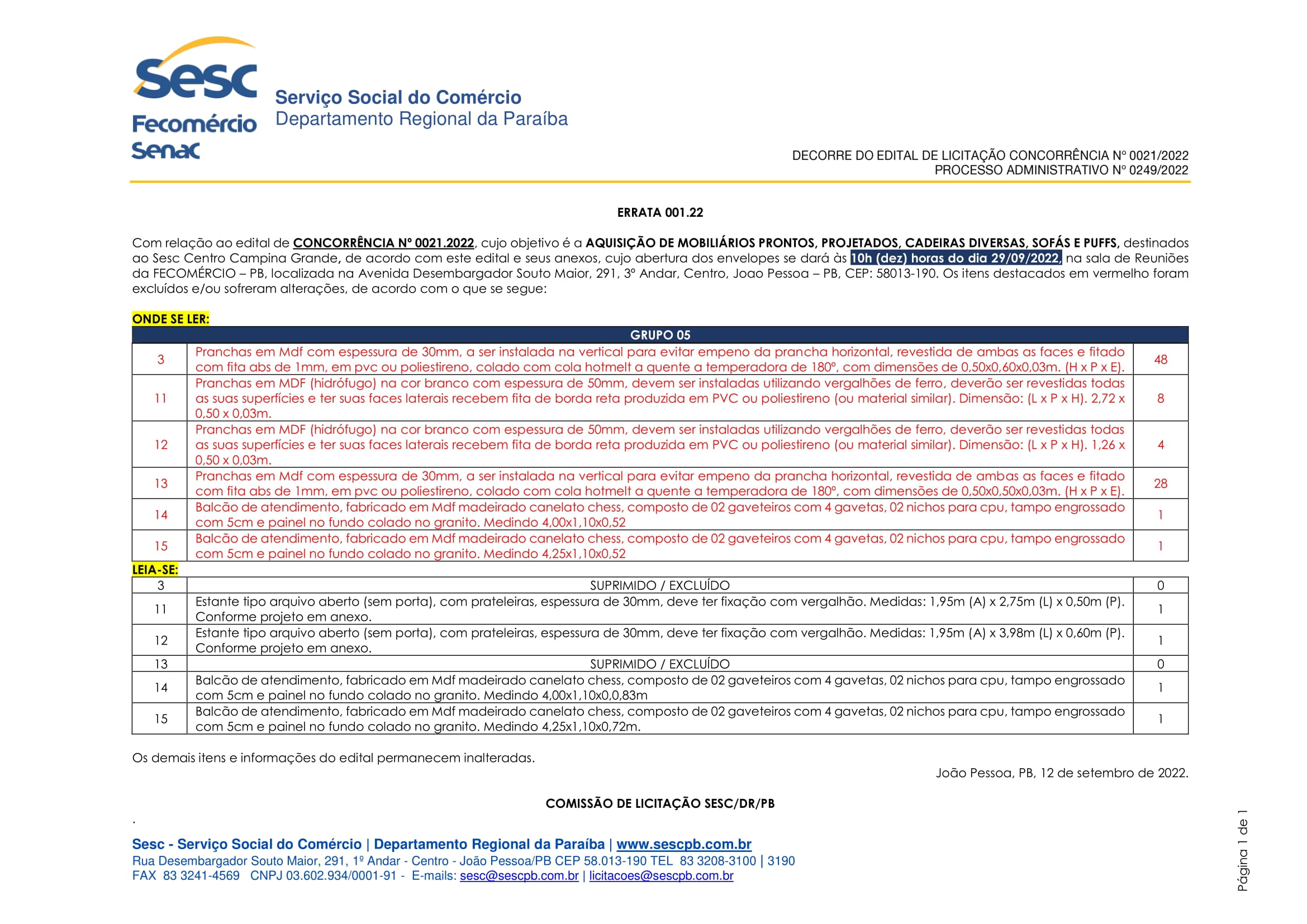 SESC – ERRATA 001.22