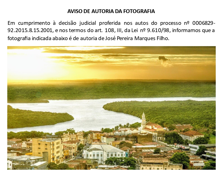 AVISO DE AUTORIA DA FOTOGRAFIA