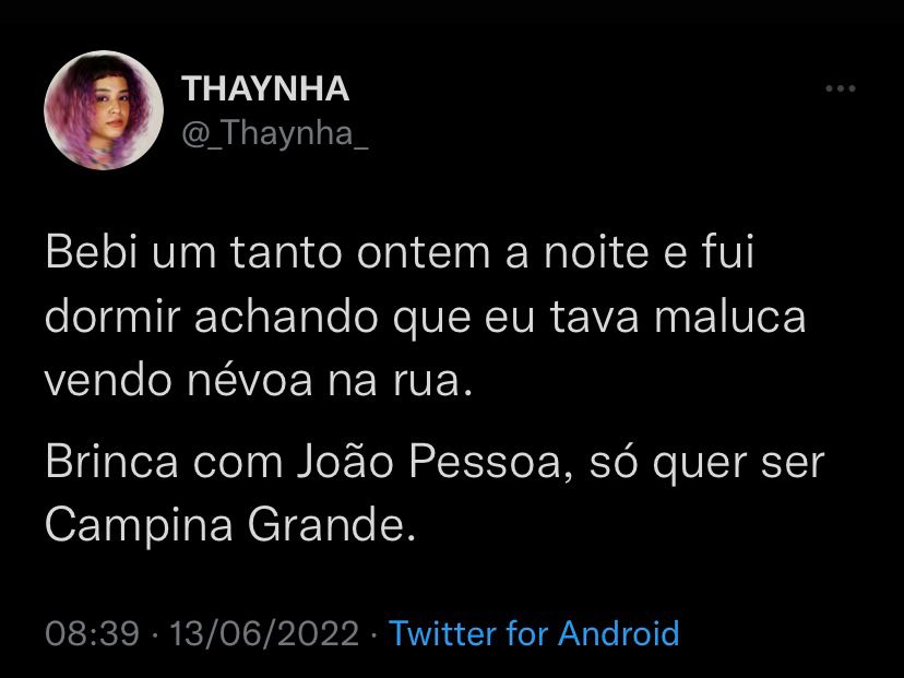 Nevoeiro, João Pessoa