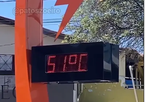 Calor Termômetro em Patos marca 51ºC