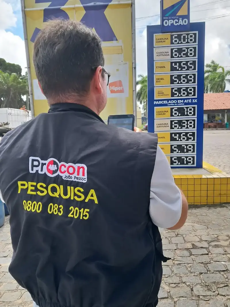 Pesquisa preço de combustíveis Procon-JP