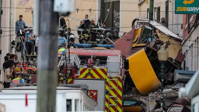 Acidente com bondinho em Lisboa
