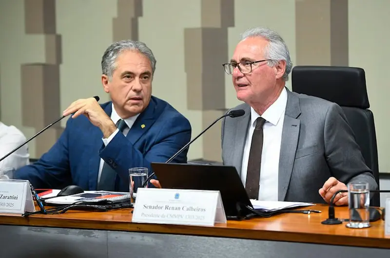 Carlos Zarattini e Renan Calheiros