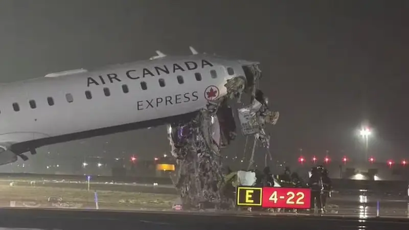 Acidente com avião da Air Canada no aeroporto de Nova York