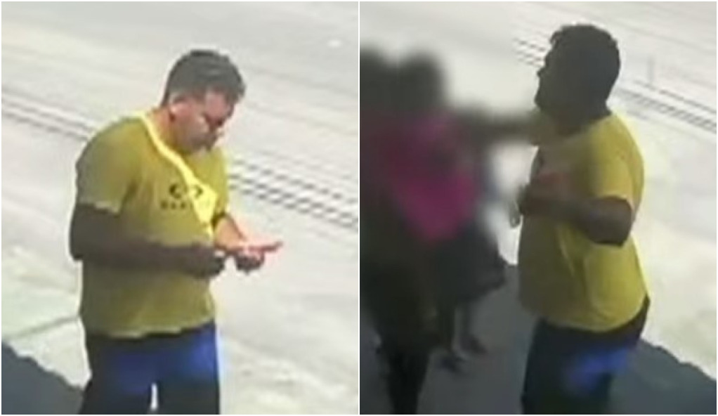 Homem é flagrado agredindo mulher, puxando cabelo e dando tapa em criança, em João Pessoa