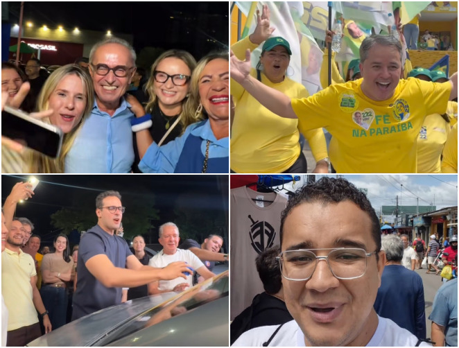 Candidatos ao governo madrugam e abrem campanhas com adecivaços, em João Pessoa