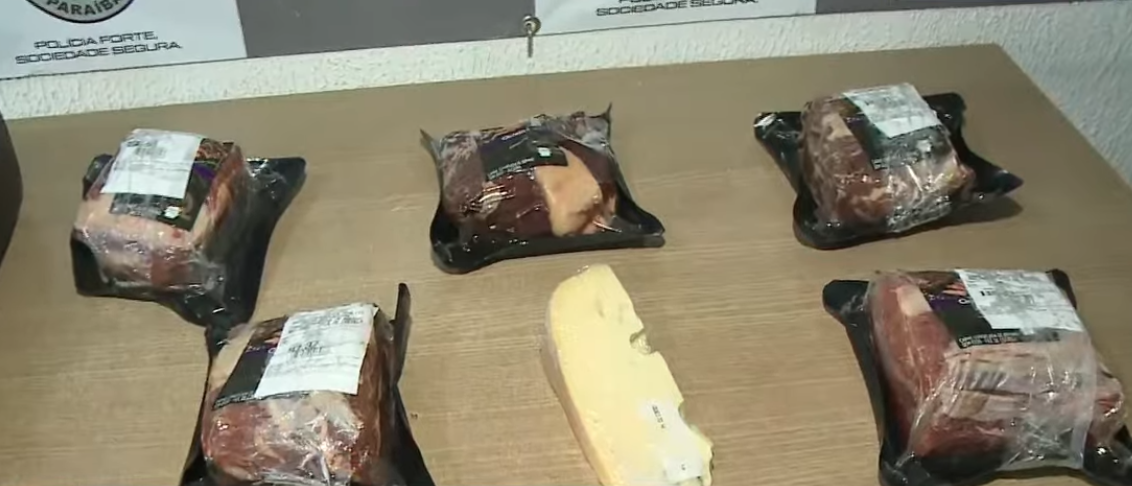 Homem é preso após roubar quase R$ 600 em carnes para churrasco em supermercado de João Pessoa