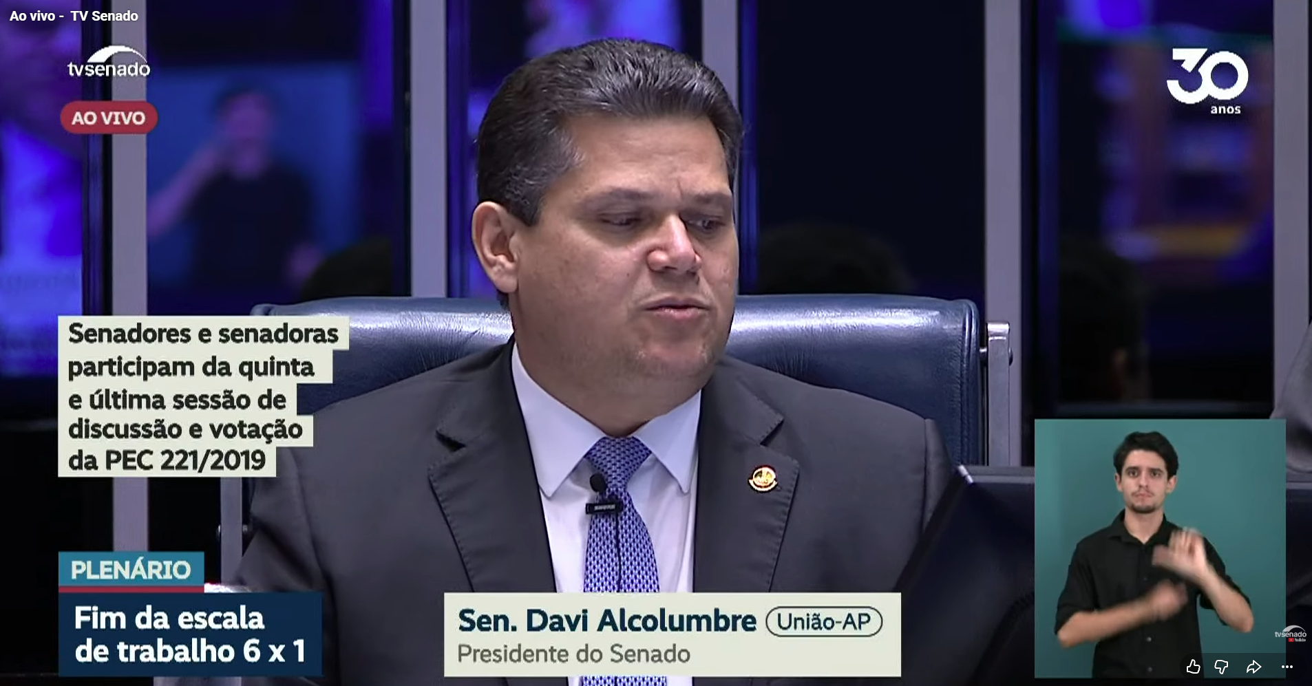 AO VIVO: Senado inicia votação de PEC que acaba com a escala 6×1