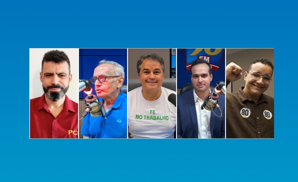 Camilo, Cícero, Efraim, Lucas e Yuri: confira o perfil dos candidatos que disputam o governo da Paraíba