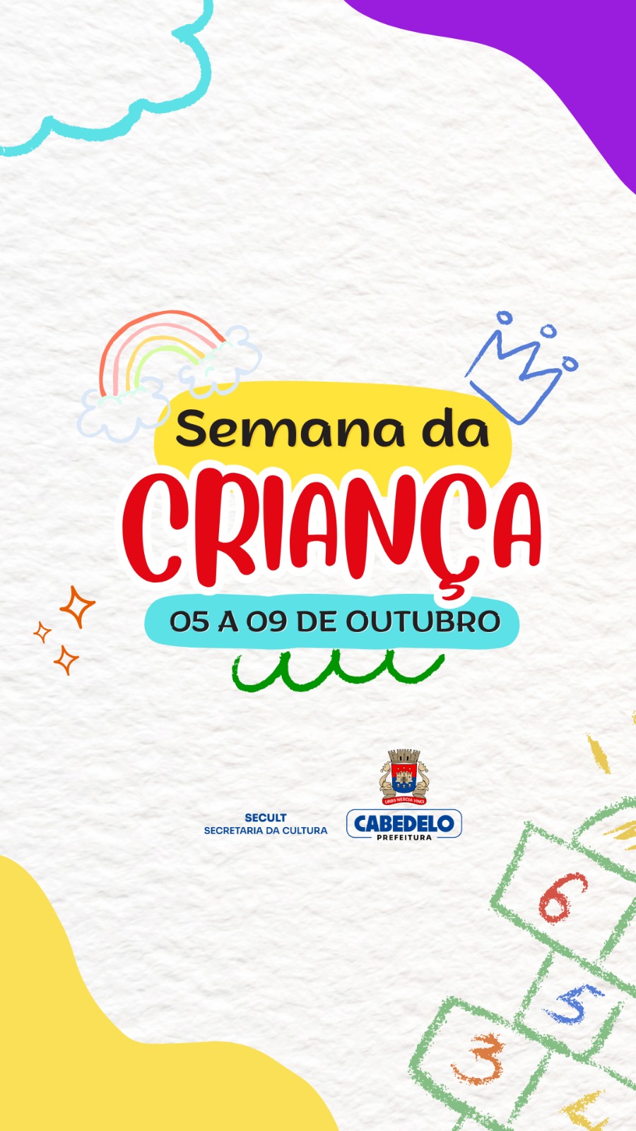 Cabedelo promove Semana da Criança com circuito cultural itinerante de 5 a 9 de outubro