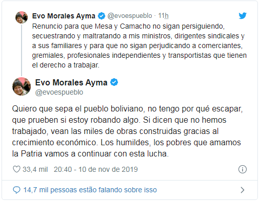 Twitter Evo Morales